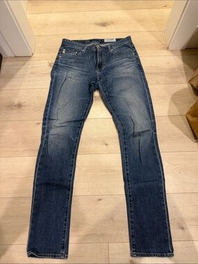 Ag Adriano Goldschmied Men's Slim Straight Jeans - Dark Blue